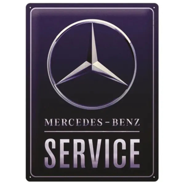 Metalen wandbord Mercedes-Benz Service 30x40cm (nieuw logo) | Nostalgic-Art