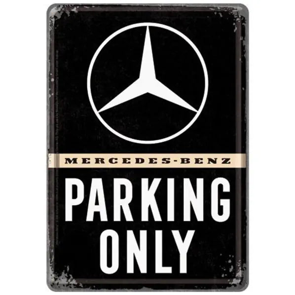 Metalen postkaart Mercedes-Benz Parking Only | Nostalgic-Art
