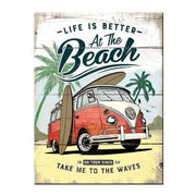 Magneet Volkswagen Bulli Life Is Better At The Beach | Nostalgic-Art