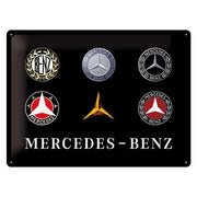 Metallschild Mercedes-Benz Logo-Evolution 30x40cm | Nostalgic-Art