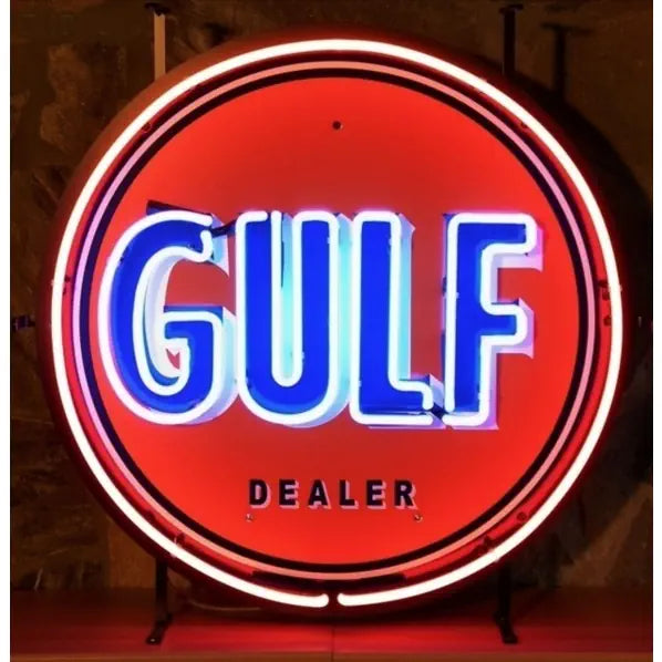 Gulf 1960 Dealer Neon Verlichting 65cm - Gulf