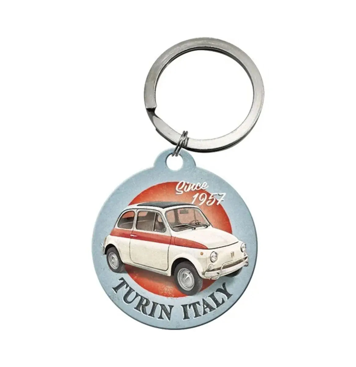 Sleutelhanger Fiat 500 Turin Italy | Nostalgic-Art