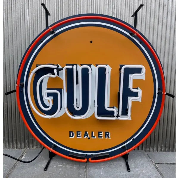 Gulf 1960 Dealer Neon Verlichting 65cm - Gulf