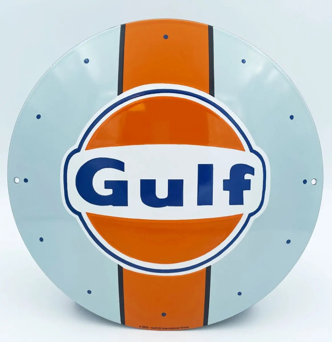 Gulf Racing Emaile Bord 30 cm Rond - Gulf