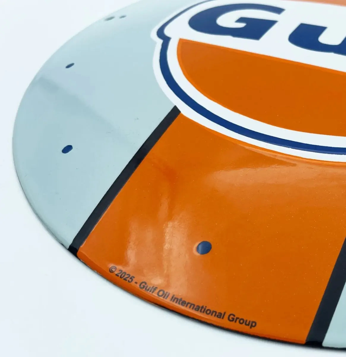 Gulf Racing Emaile Bord 30 cm Rond | Gulf