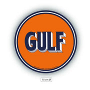 Gulf Classic Vintage Logo Officiële Sticker 10 cm - Gulf