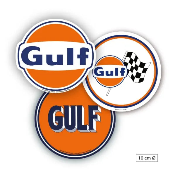Sticker PACK 3x Gulf Logo 10 cm - Gulf