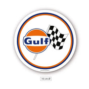 Gulf Logo Race Flag Aufkleber 10 cm | Gulf