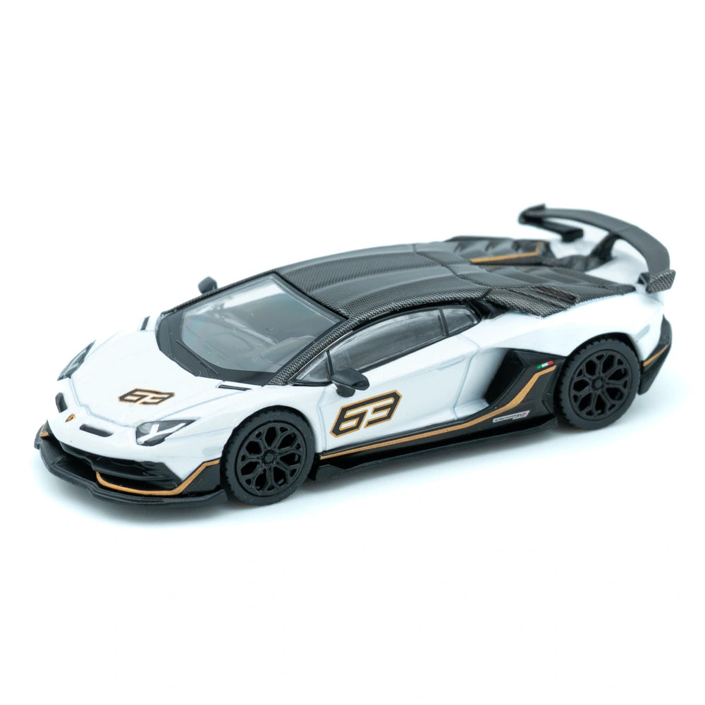 Mini GT Lamborghini Aventador SVJ 63 Bianco Asopo Schaalmodel 1:64