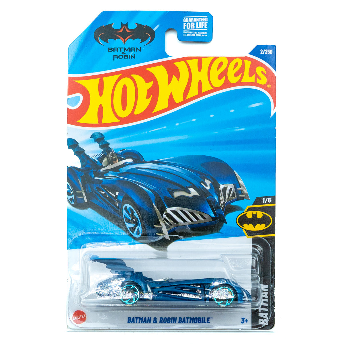 Hot Wheels Batman & Robin Batmobile (blauwe velgen) | Amerikaanse versie