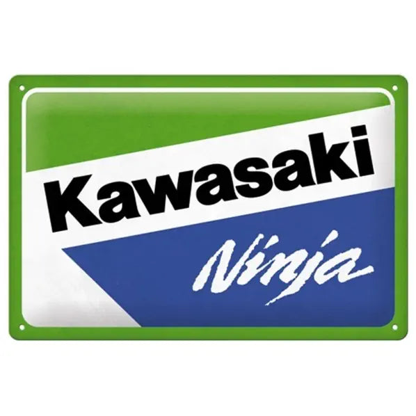 Metal Wall Sign Kawasaki Ninja 20x30 cm | Nostalgic-Art