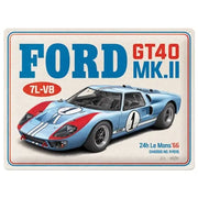 Metallwandschild Ford GT40 24H Le Mans 1966 30x40cm | Nostalgic-Art