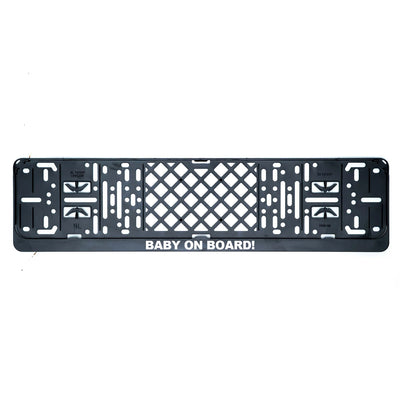 Baby on board License plate holder